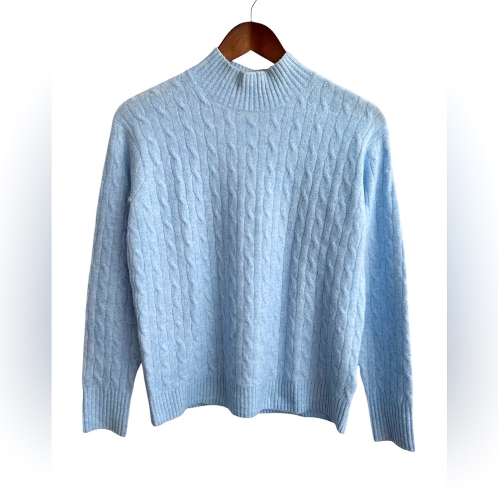 JCREW CABLE KNIT CREWNECK IN A SOFT YARN S